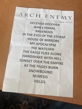 ARCH ENEMY SETLIST ORIGINAL STAGE USED
