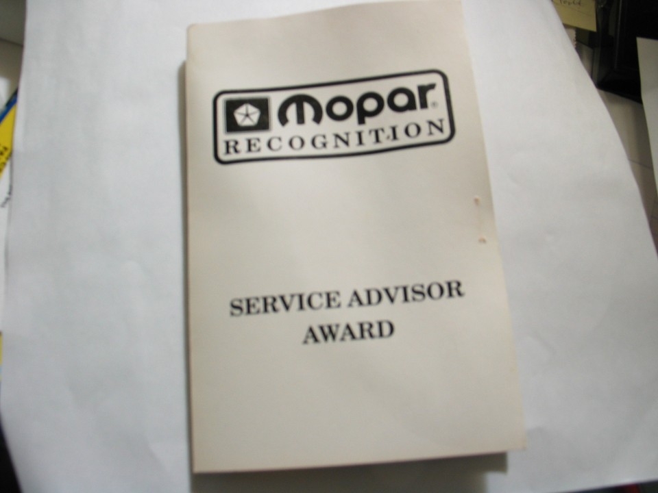 Chrysler Mopar Pin with orig papers Chrysler Service Advisor Award Pin ...