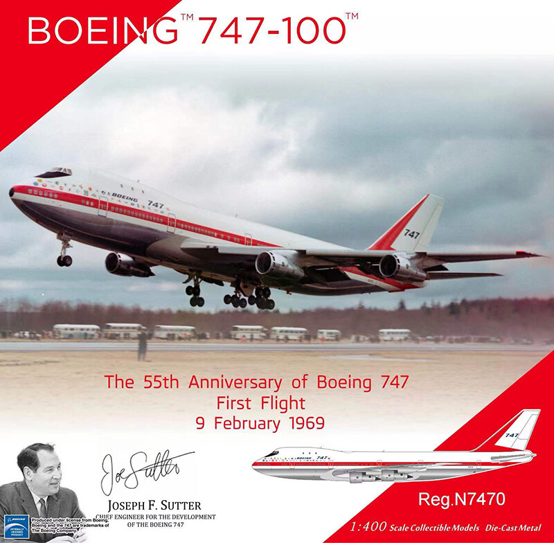 NG 1/400 Boeing 747-100 55th Anniversary Edition Alloy Airplane