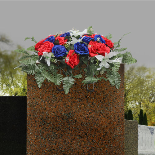 Artificial Flowers for Headstone Outdoor Grave Decorations Cemetery Flowers
