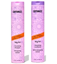 Amika BIG HIT Volumizing Shampoo & Conditioner 9.2 oz Duo Set / Brand New