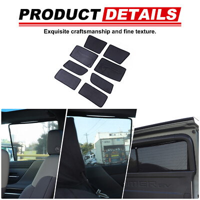 Window Sun Shade Cover Visor Mesh Shield UV Block Screen For Hummer EV 2024 8PCS