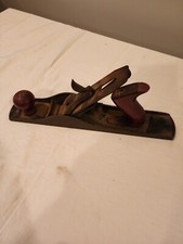 Vintage Red Handle Wood Planer - Made In USA 14"×2 1/4"
