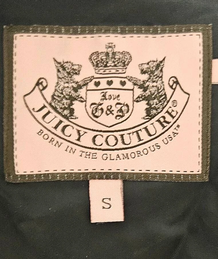 Chaqueta de cuero Juicy Couture negra suave para mujer botones pequeños cuello cinturón Foto 4 de 4