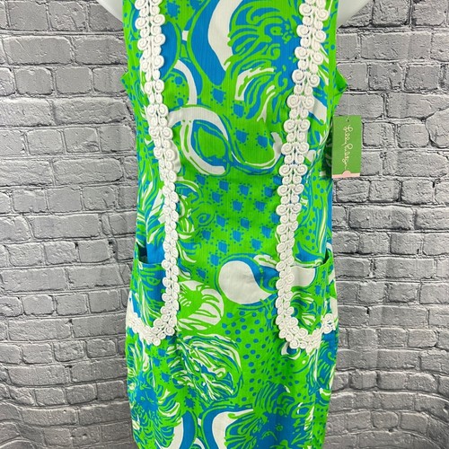 Lilly Pulitzer Limeade Roar of the Jungle Liz Shift Dress Size 4 NWT Cotton - Picture 3 of 10