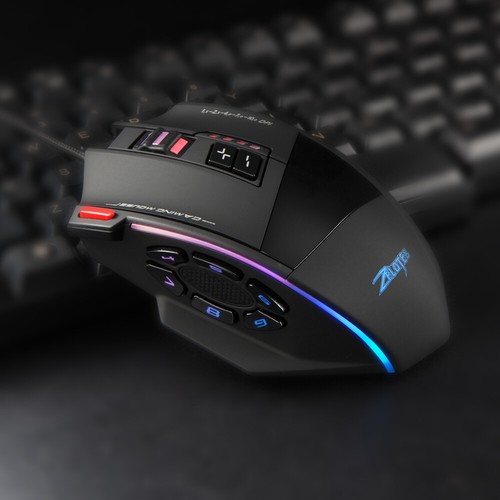 Wired Gaming Mouse RGB Light Belt 13 Programming Key Adjustable 10000DPI For PC - Picture 10 of 12
