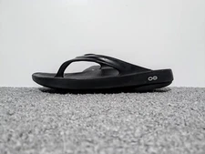 Oofos Oolala Luxe Womens Flip Flop Shoes Sandals Black Size 11