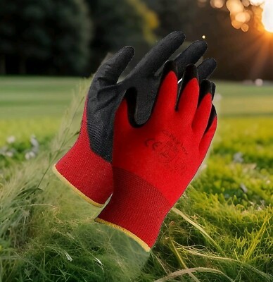 Gartenhandschuhe Arbeitshandschuhe Montagehandschuhe Handschuhe rot schwarz