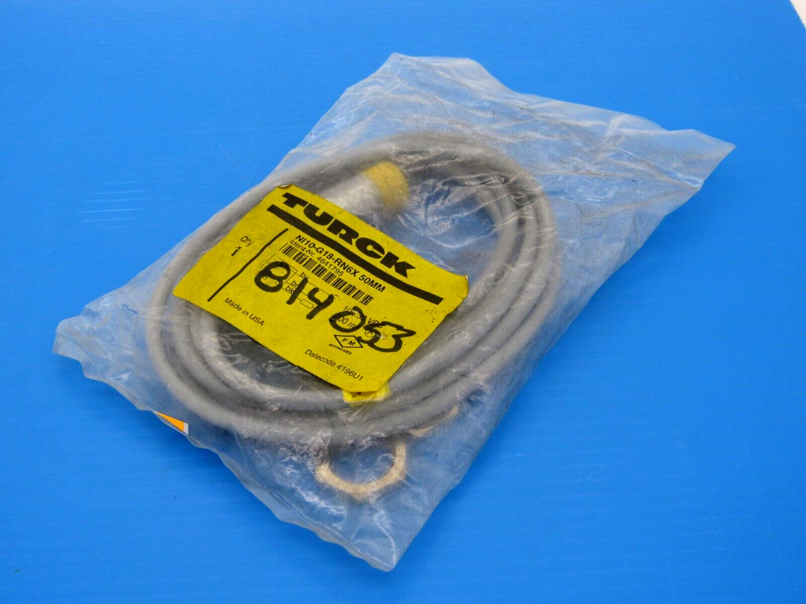 NEW TURCK NI10-G18-RN6X SENSOR 50MM 4641795 NI10G18RN6X