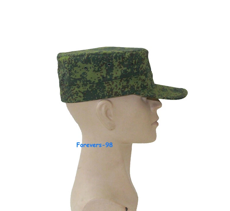 Russian Camouflage Training Flat Top Soldier Hat Outdoor Short Brim Sunscreen  - Image 2 of 4