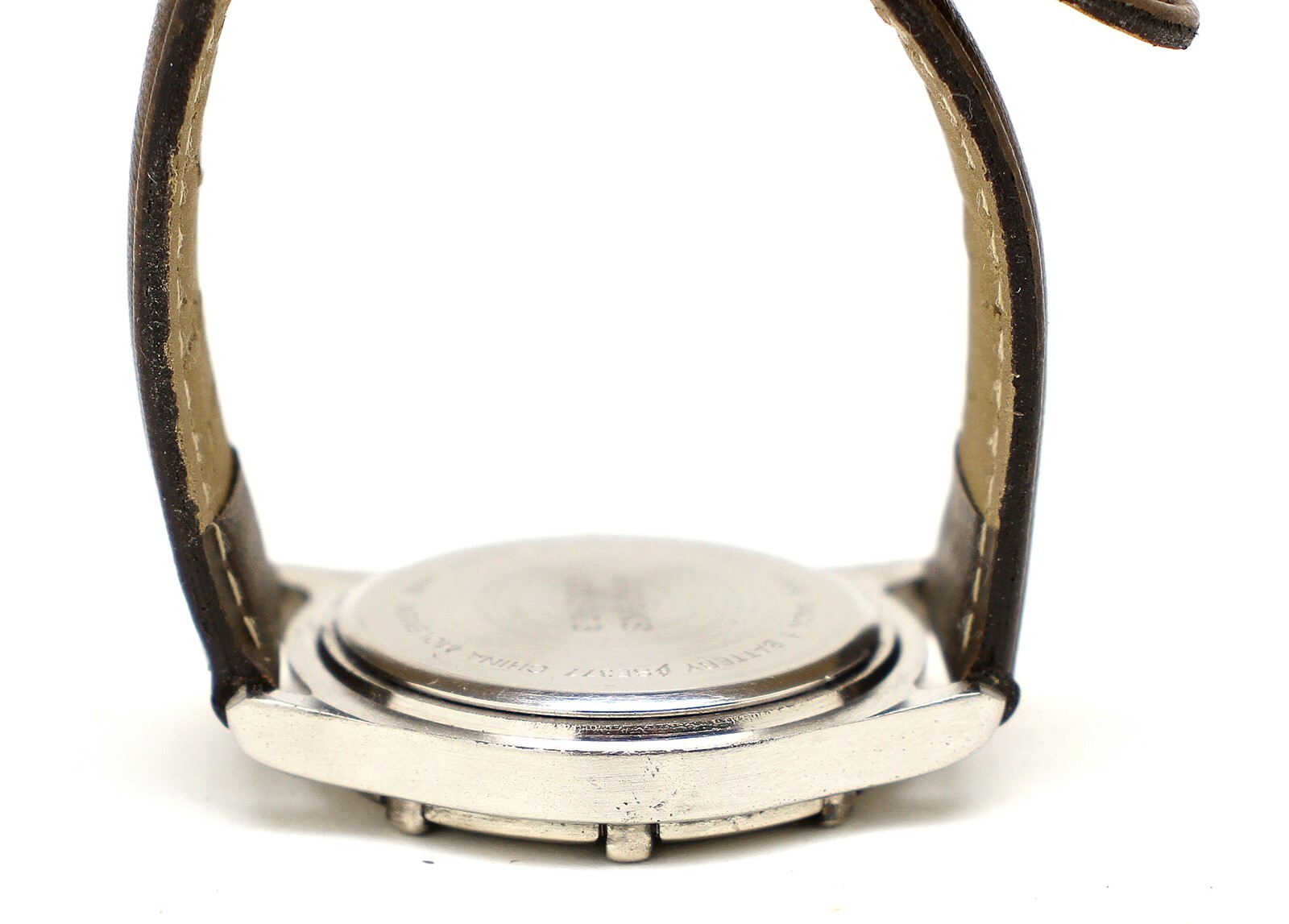 AFFINITY Quartz Black Dial Silver Tone Leather Ba… - image 4