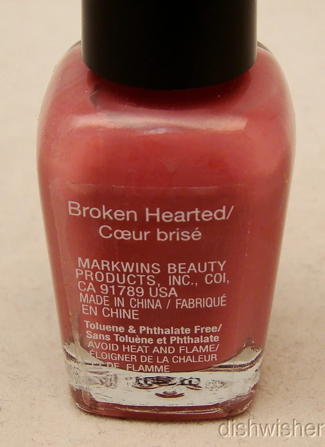 Markwins Nass N Wild Flirt Broken Hearted .858ml 8.5 ML Nagel Farbe Neu NWOB - Bild 3 von 3