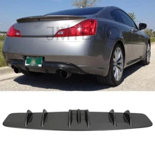 For Infiniti G37 Coupe Carbon Rear Diffuser 7 Fins Bumper Lip Splitter Spoiler A