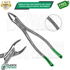 Green Extracting Forceps #151 Color Coated Handle Dental Instrument German Grade