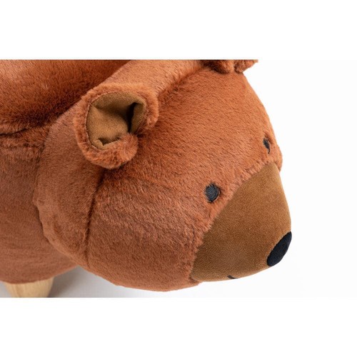 Home 2 Office Animal Storage Kids Polyester Ottoman with Wood Legs Bear Brown - Picture 6 of 9