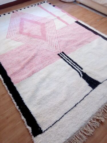 5x8|6x9|8x10|9x12|10x14|12x15|12x18 Moroccan Handmade rug ,Beni ourain style Mor - Picture 3 of 4