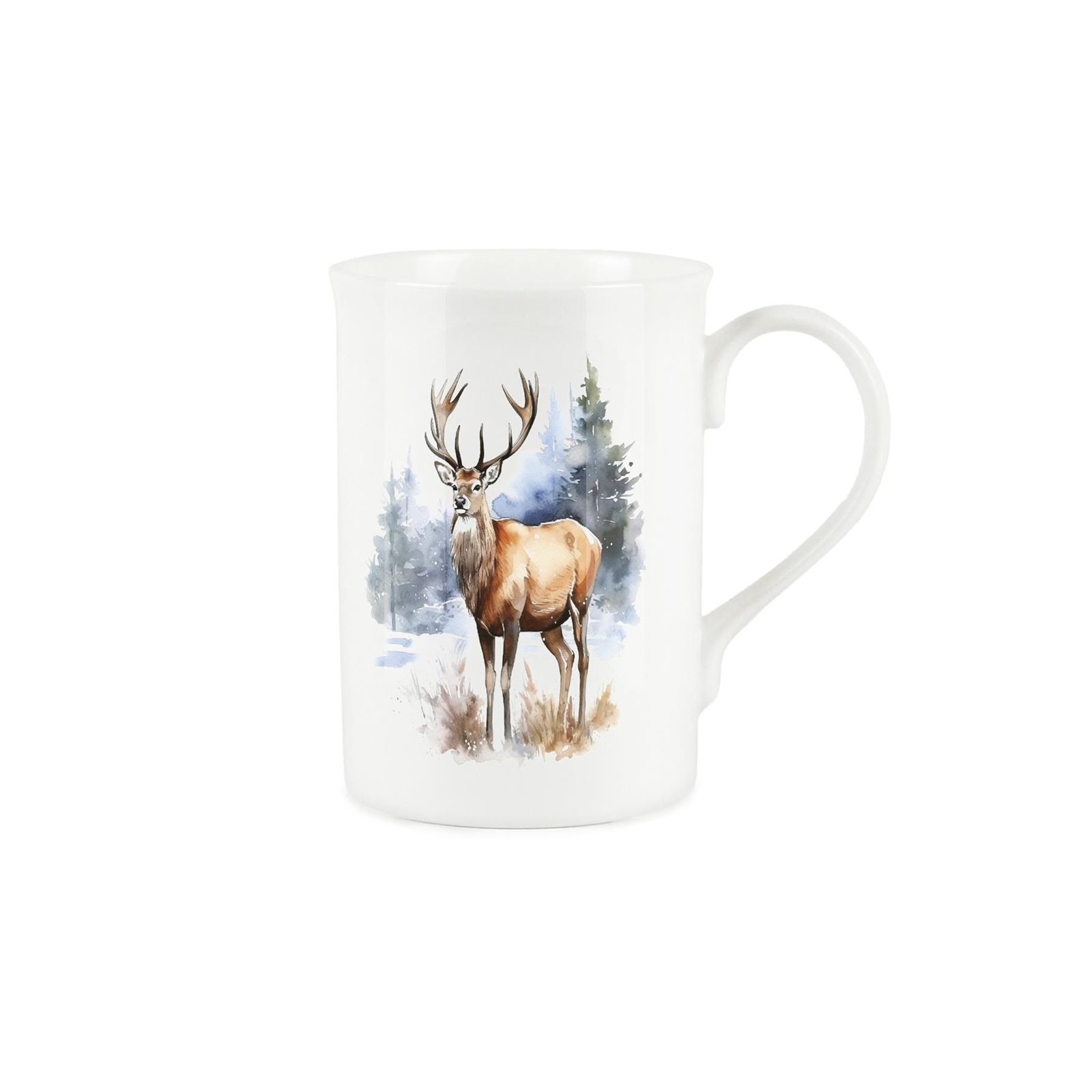 Christmas Reindeer Mug - Xmas Gift Tea/Coffee Bone China Cup