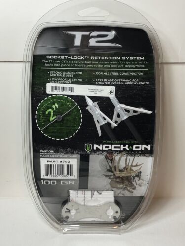 G5 Compound Broadhead T2 100 Grain Broadhead 2 Blade 2" Cut 3pk #00850 - Picture 2 of 4
