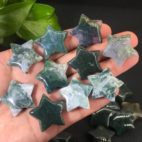10pcs Natural Aquatic agate Stars Quartz Crystal Healing Crystal Gift 1" - Picture 4 of 12