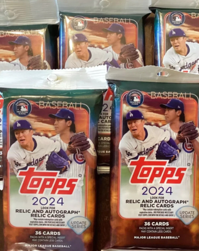 5 x 2024 Topps Update Series Baseball - 5 FAT Pack Lot - Paul Skenes R? FASC!!