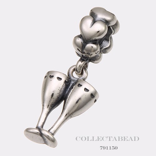 Authentic Pandora Sterling Silver Cheers Dangle Charm 791150