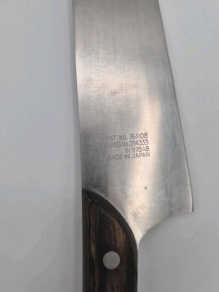 Винтажный нож шеф-повара MAC из нержавеющей стали сделано в Японии б/у состояние товара - Изображение 4 из 4