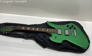 Unbranded green glitter electric guitar