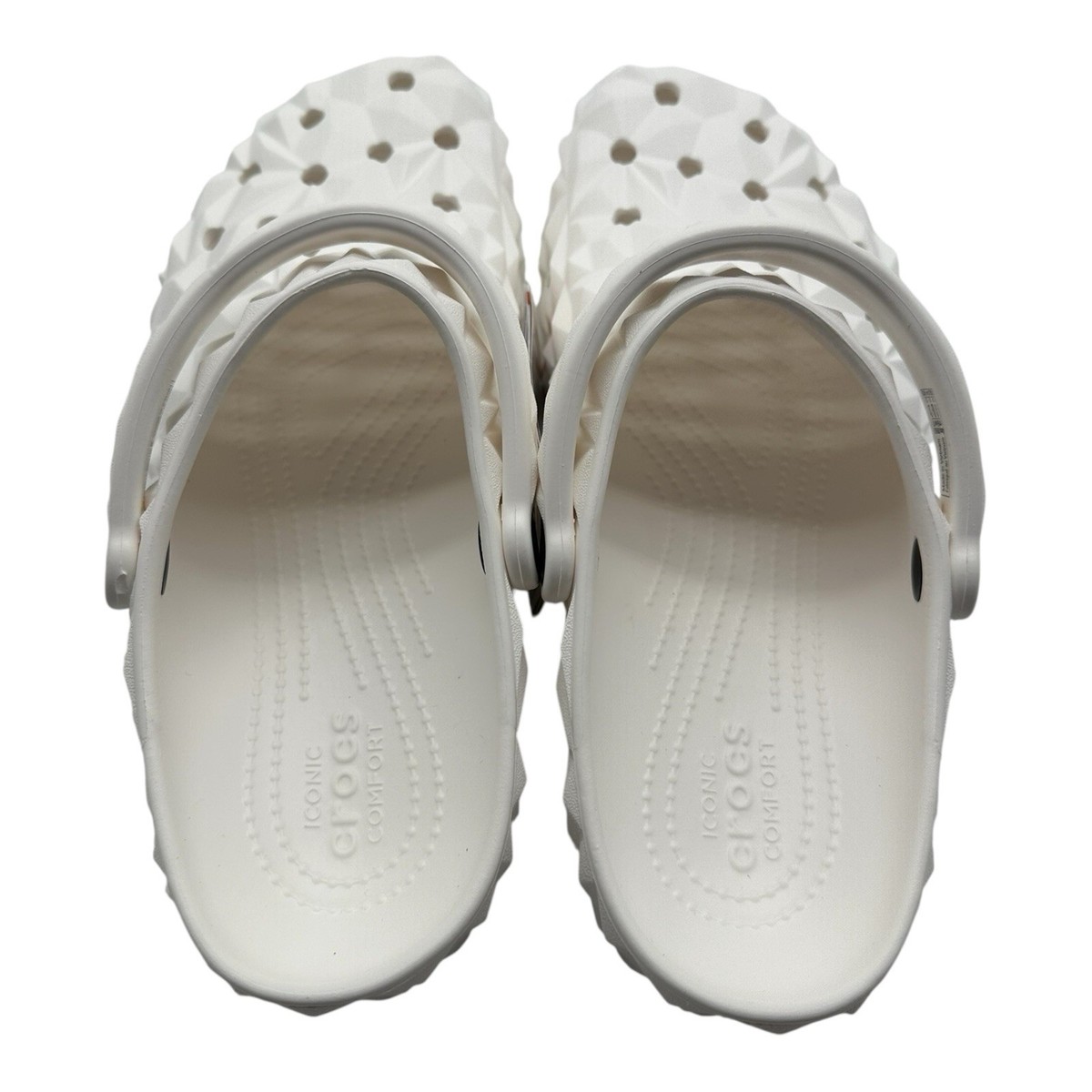 Crocs Classic Geometric Clogs Mens 10‎ Womens 12 White  display picture 1