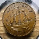 Photo of a 1955 Elizabeth II Half Penny from an eBay listing that sold on May 2, 2026