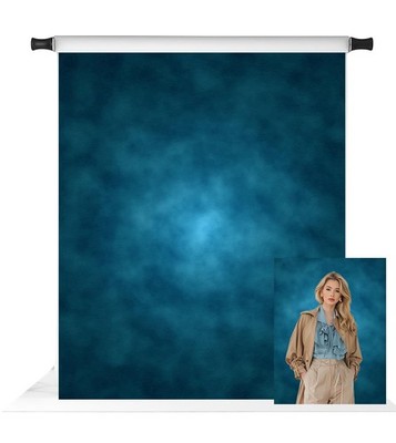 5x7 Ft Blue Abstract Photography Backdrop Dark Portrait Headshot Studio Prop