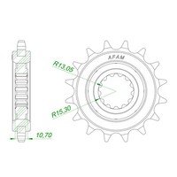 Afam Ritzel Gummi #525 Silent Sprocket (FüR: Yamaha MT-07 Tracer ABS RM14 16 )