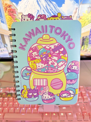 2023 Sanrio Hello Kitty & Friends 4 Tab Spiral Dot Grid Notebook Journal Gasha