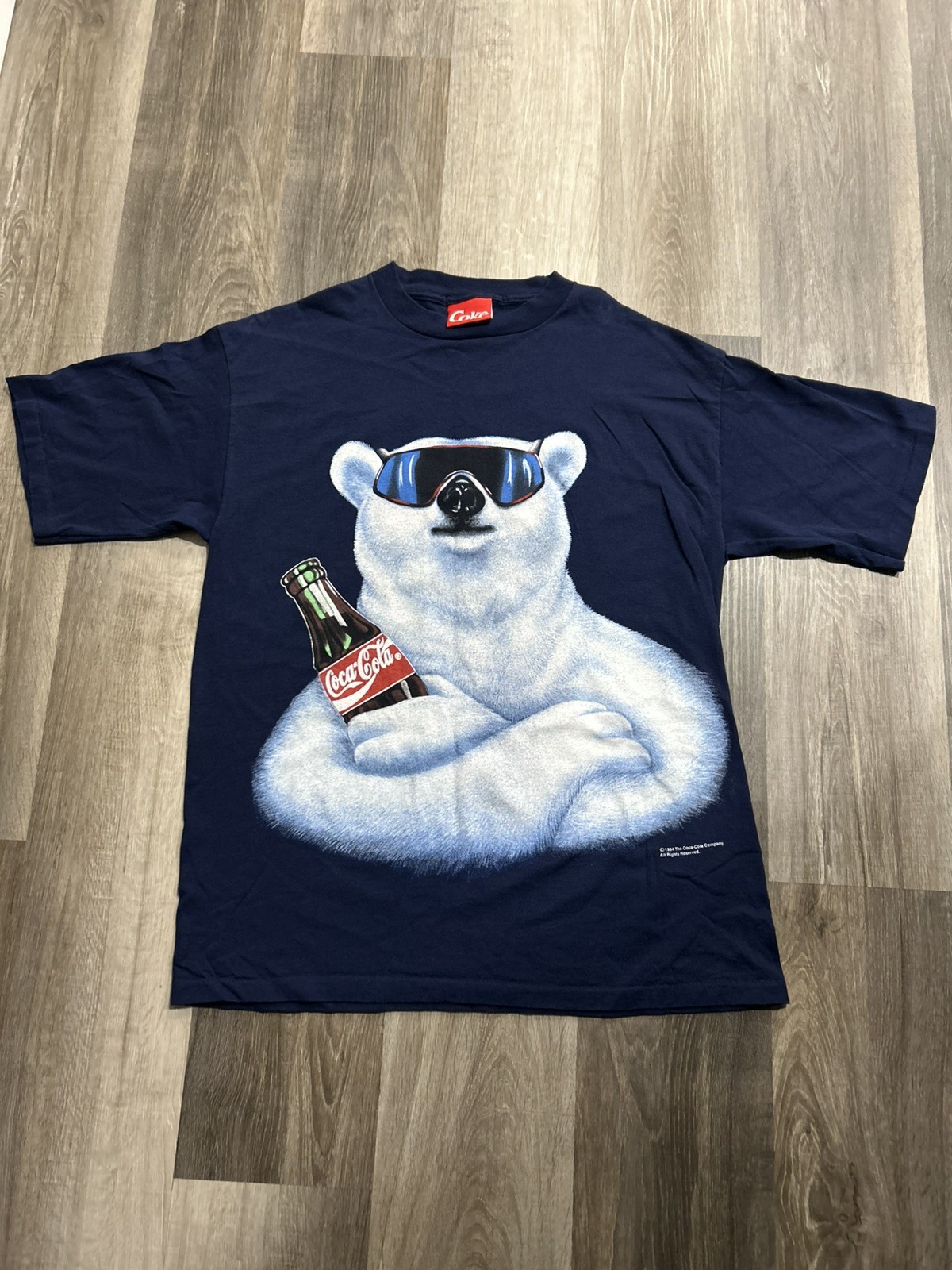 Vintage 90s 1994 Coke Coca Cola Polar Bear Single Stitch Promo Shirt USA -XLarge