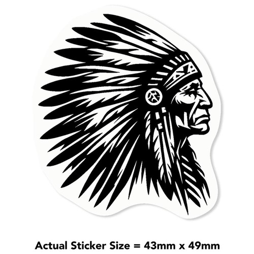 'Native American Indian Chief' Clear Decal Stickers (DC053781) - Picture 3 of 12