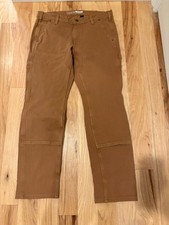 Carhartt Womens Relaxed Fit Rugged Flex Double Knee Front Pants Brown Size 10