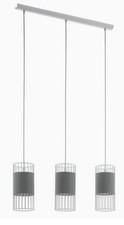Moderne Hängelampe Pendelleuchte Eglo 97955 Weiß Grau 3x60W/E27 74x14x110 *TOP