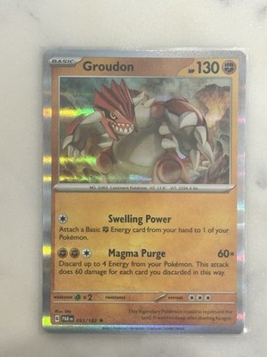 Paradox Rift Holo Groudon 093/182 Pokmon Card