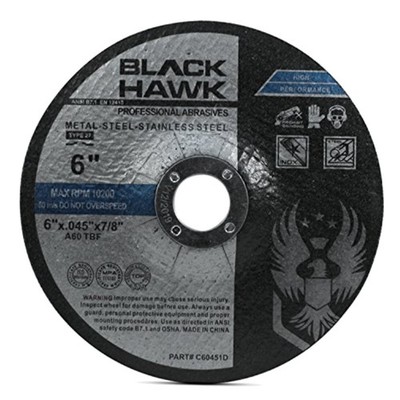 Pack of 25  Metal Cut Off Wheels - 6'' x .045''