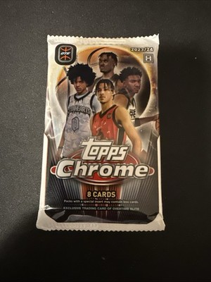 (1) 2023-24 Topps Chrome Overtime Elite Basketball Factory Sealed Hobby Pack