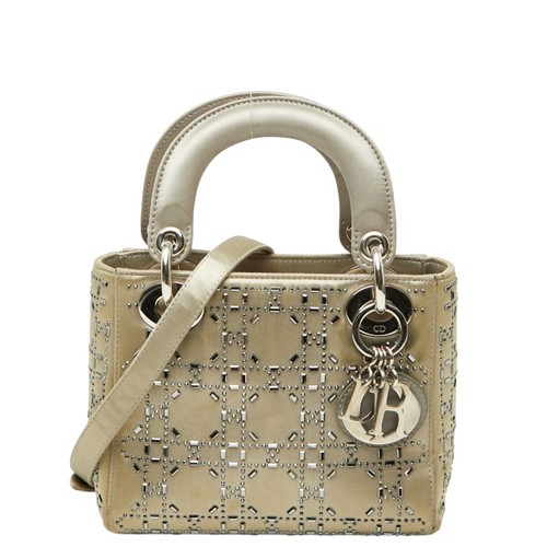 Dior Cannage Lady Dior Handbag 2WAY Shoulder Bag Women Used