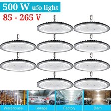 10 Pack 500W UFO LED High Bay Light Shop Industrial Commercial Factory Warehouse