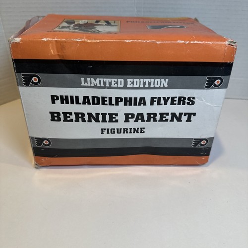 Philadelphia Flyers Bernie Parent Signed Figurine Goalie Net NHL Hockey LE Read