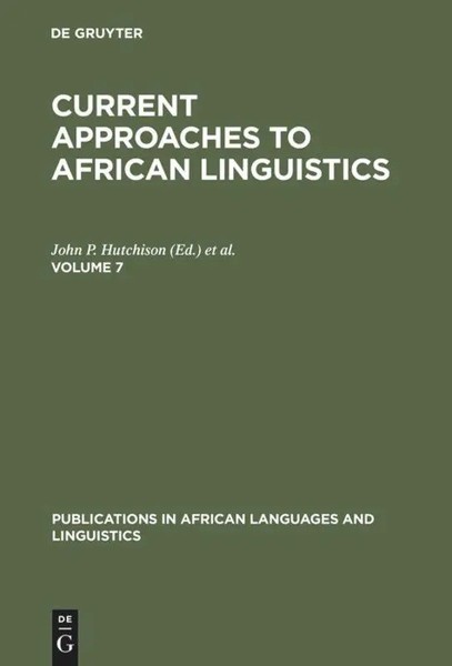 Victor Manfredi (U. A.) | Current Approaches To African Linguistics. Vol 7-image