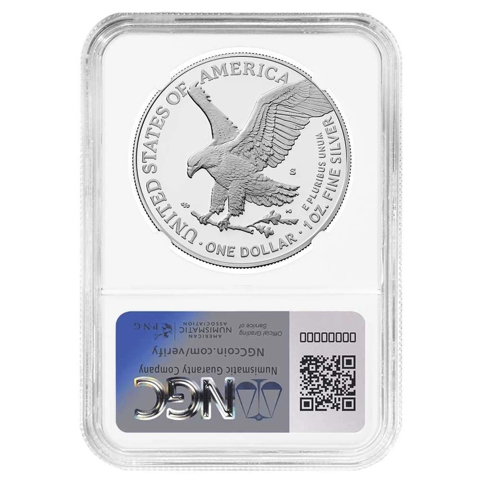 Preventa - Prueba 2025-S $1 American Silver Eagle Navy Privy NGC PF69UC Militar Foto 2 de 3