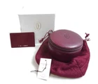 Authentic Cartier Mustline Pouch Jewelry Case Watch Case Leather #2966