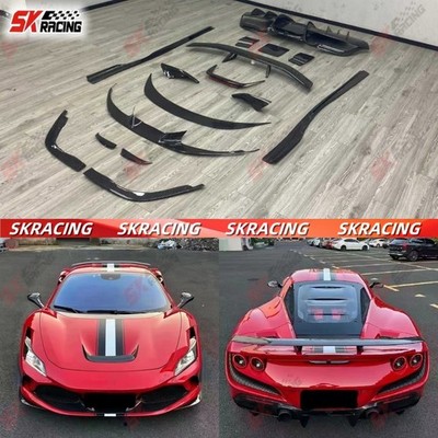 Dry Carbon Front Rear Lip Spoiler Wing BodyKits For Ferrari F8 Tributo 2020-2024