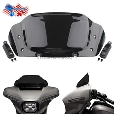 Black 10" Windshield Windscreen for Harley CVO Street Glide FLHXSE FLHX 2023-25