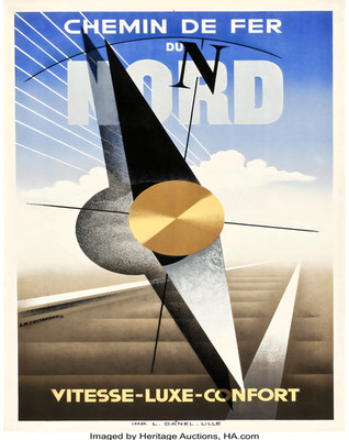 Chemin de Fer du Nord Zug Poster Cassandre Wandbild - 12X16/16X20/18X24/24X36