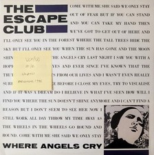 The Escape Club Where Angels Cry Vinyl Record 12" VG+/VG 12R6132 1986