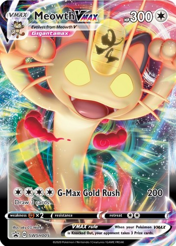 Lightly Played Meowth VMAX - SWSH005 - SWSH Black Star Promos Pokemon SWSH Black